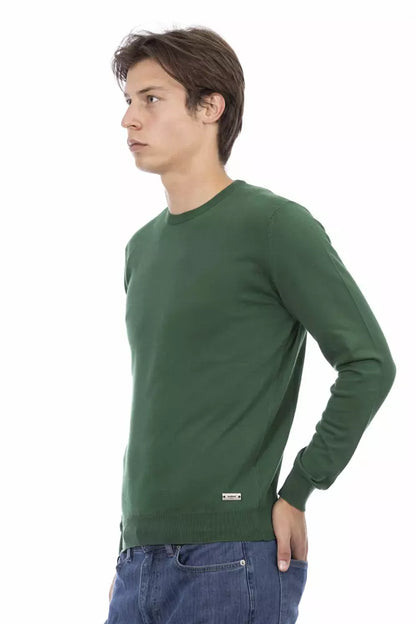 Baldinini Trend Grüner Baumwollpullover für Herren