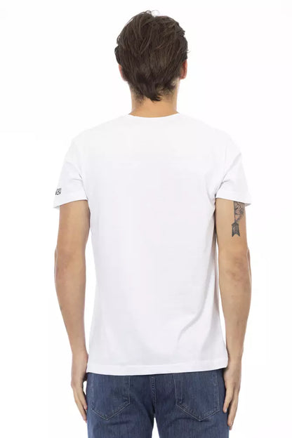 Trussardi Action Herren-T-Shirt aus weißer Baumwolle