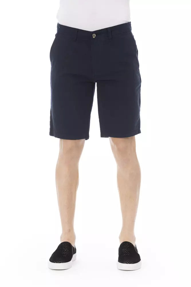 Baldinini Trend Herren-Bermudashorts aus blauer Baumwolle