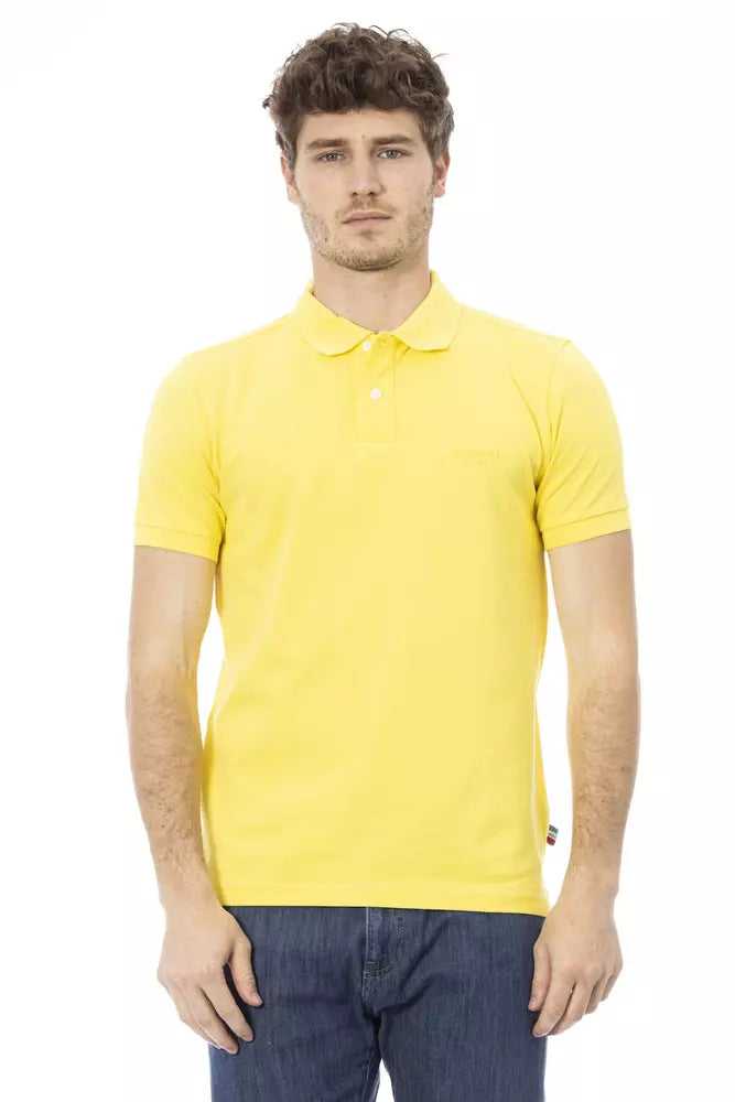 Baldinini Trend Gelbes Herren-Poloshirt aus Baumwolle
