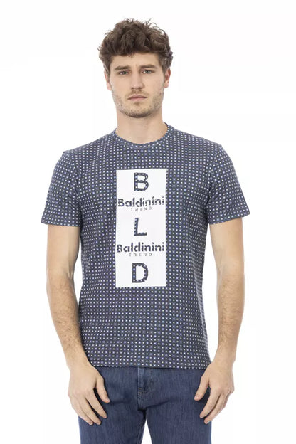 Baldinini Trend Graues Herren-T-Shirt aus Baumwolle