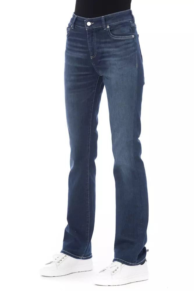 Baldinini Trend Blaue Damenjeans aus Baumwolle
