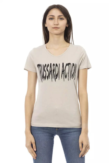 Trussardi Action Beige Baumwolle Damen T-Shirt
