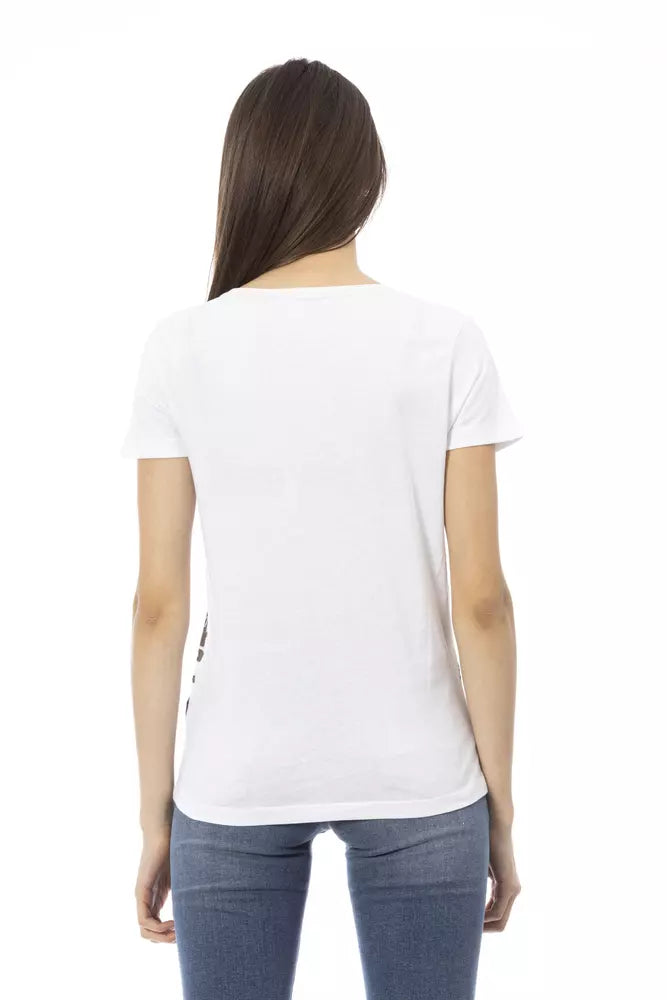 Trussardi Action Weißes Baumwoll-T-Shirt für Damen