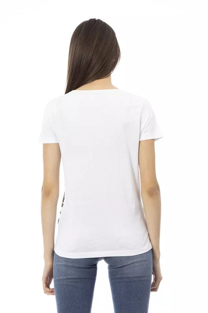 Trussardi Action Weißes Baumwoll-T-Shirt für Damen
