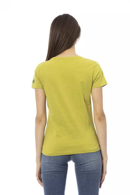 Trussardi Action Grünes Baumwoll-T-Shirt für Damen