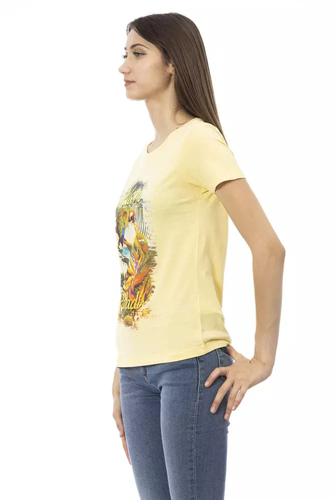 Trussardi Action „Gelbes Baumwoll-Damen-T-Shirt“