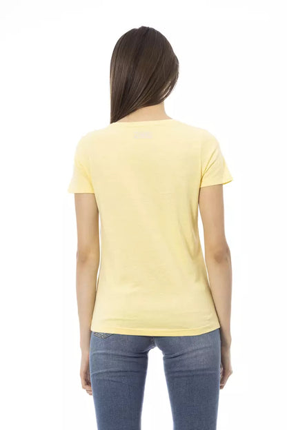 Trussardi Action „Gelbes Baumwoll-Damen-T-Shirt“