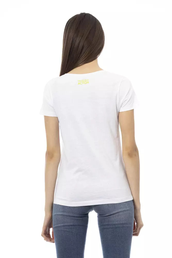 Trussardi Action Weißes Baumwoll-T-Shirt für Damen
