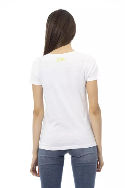 Trussardi Action Weißes Baumwoll-T-Shirt für Damen