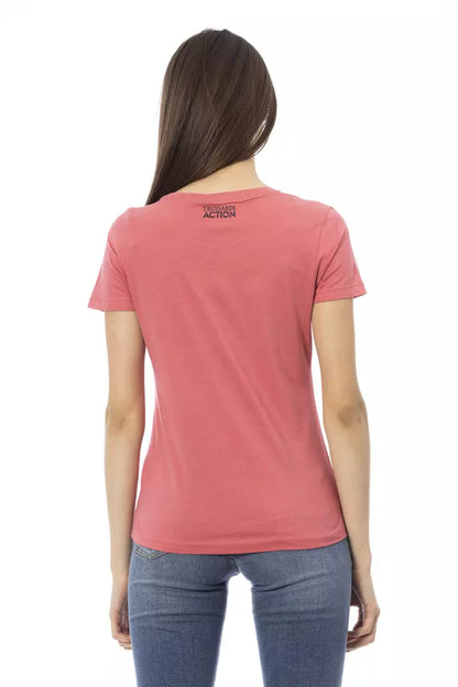 Trussardi Action Mehrfarbiges Damen-T-Shirt aus Baumwolle