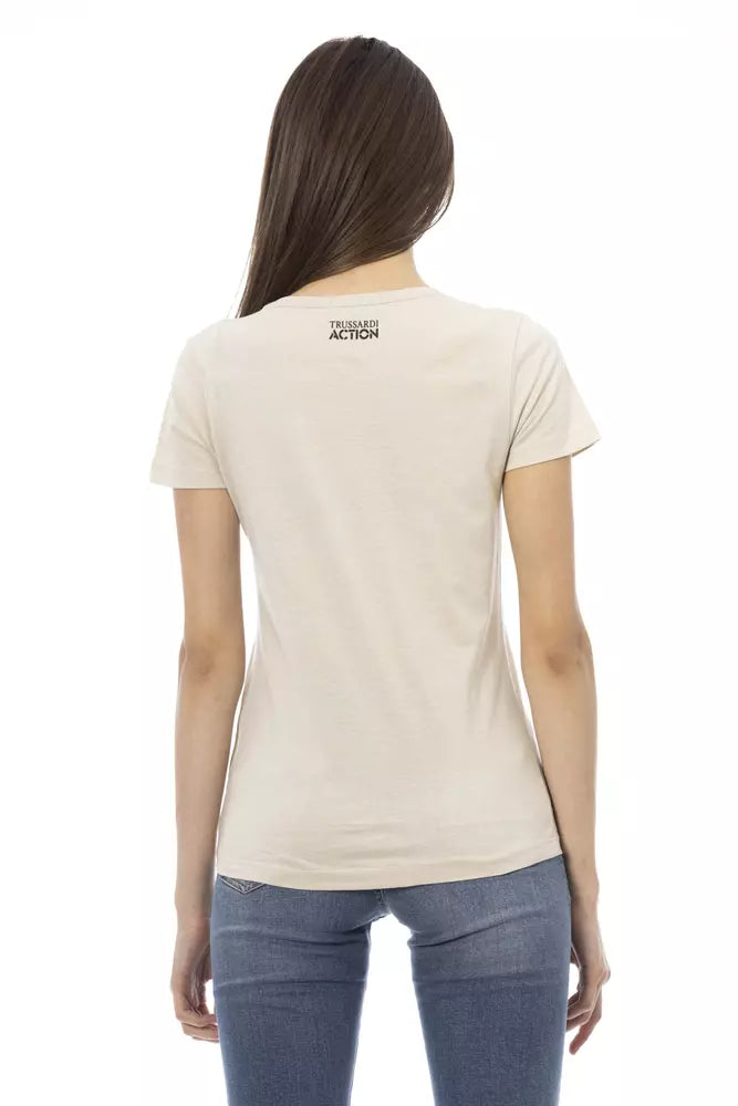 Trussardi Action Beige Baumwolle Damen T-Shirt