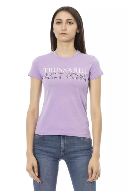 Trussardi Action Lila Baumwolle Damen T-Shirt