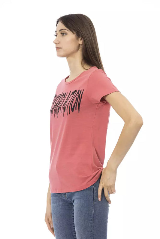 Trussardi Action Mehrfarbiges Damen-T-Shirt aus Baumwolle