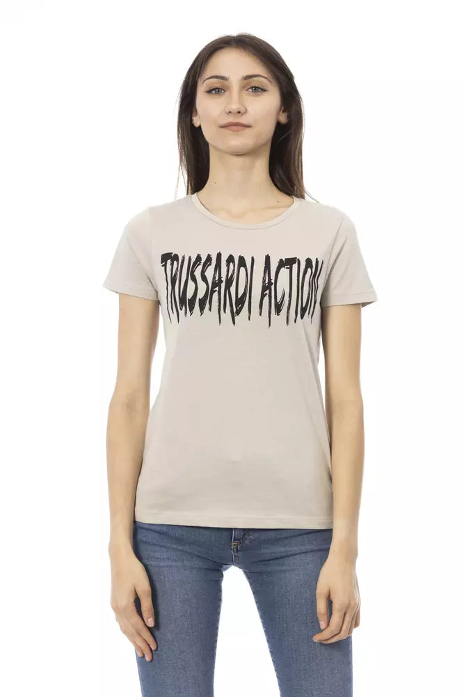 Trussardi Action Beige Baumwolle Damen T-Shirt