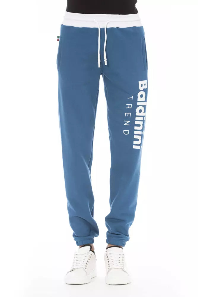 Baldinini Trend Blaue Herren-Sporthose aus Baumwolle
