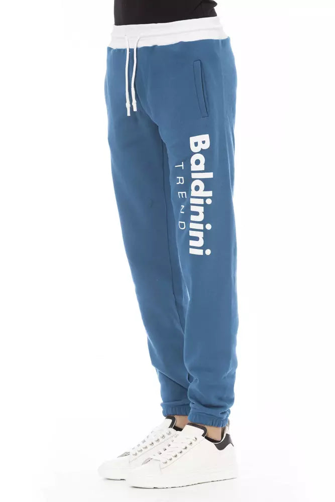 Baldinini Trend Blaue Herren-Sporthose aus Baumwolle