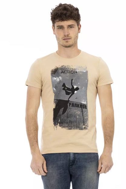 Trussardi Action Beige Baumwolle Herren T-Shirt
