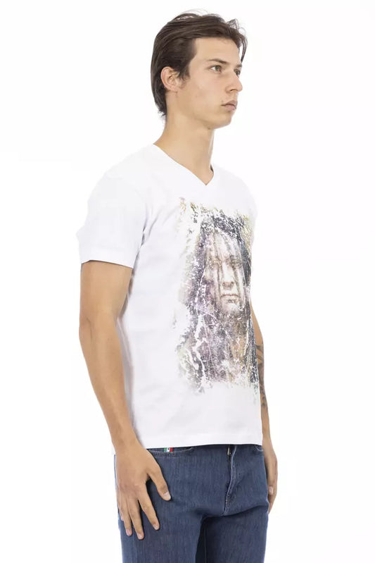 Trussardi Action Weißes Baumwoll-T-Shirt für Herren