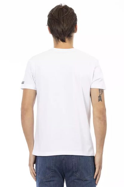 Trussardi Action Weißes Baumwoll-T-Shirt für Herren
