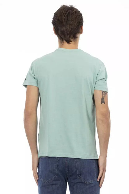 Trussardi Action Grünes Baumwoll-Herren-T-Shirt