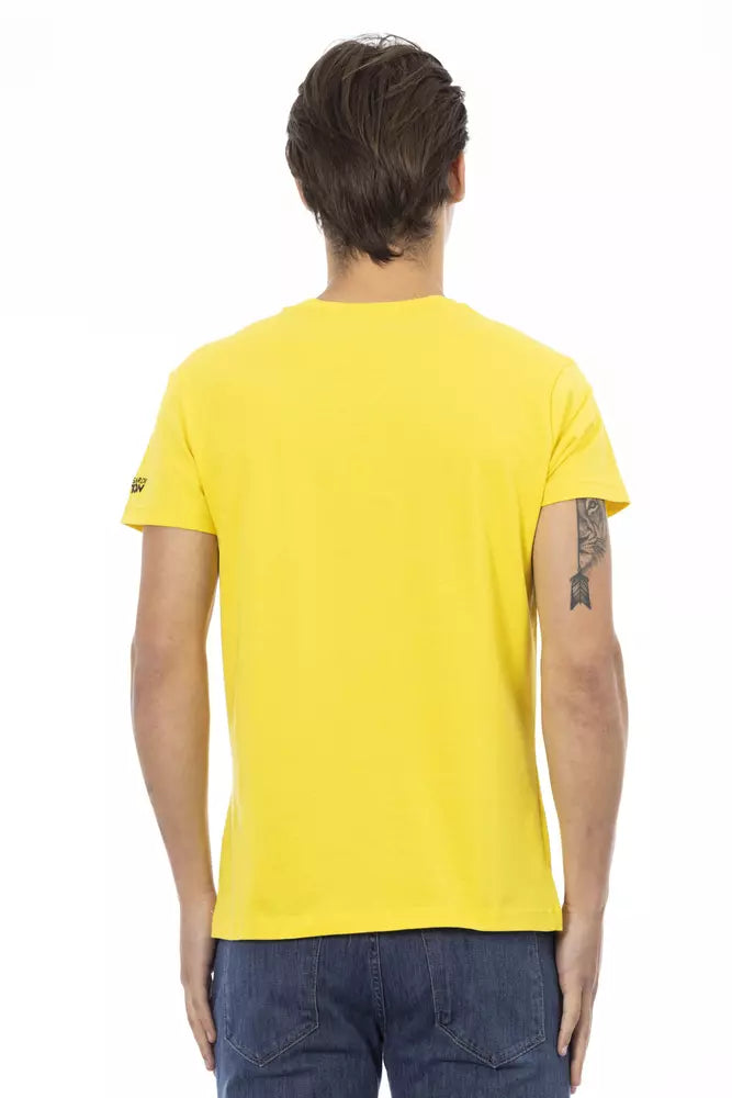 Trussardi Action Gelbes Baumwoll-T-Shirt für Herren