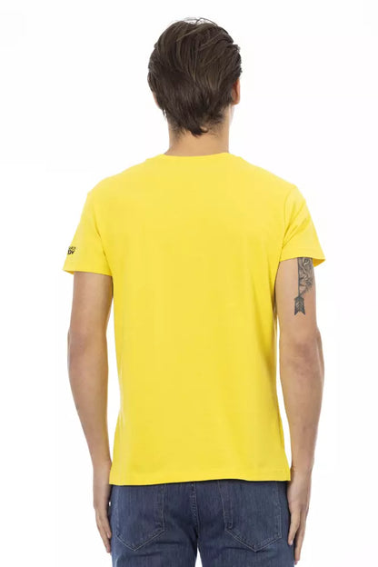Trussardi Action Gelbes Baumwoll-T-Shirt für Herren