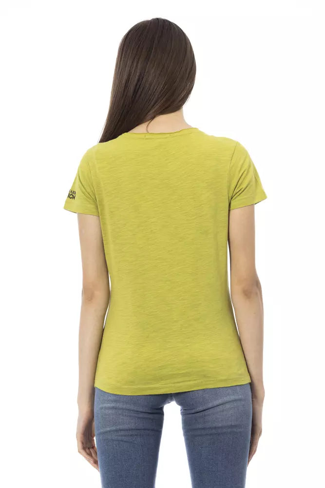 Trussardi Action Grünes Baumwoll-T-Shirt für Damen