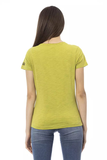 Trussardi Action Grünes Baumwoll-T-Shirt für Damen