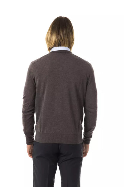 Herrenpullover aus grauer Merinowolle von Uominitaliani