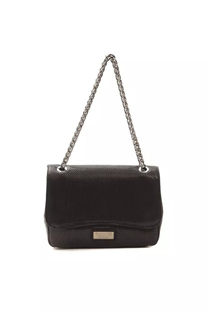 Pompei Donatella – Umhängetasche aus schwarzem Leder für Damen