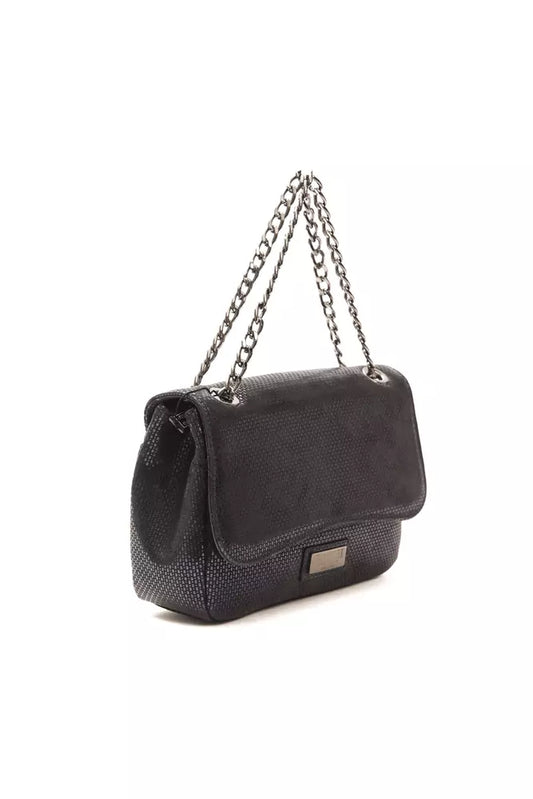 Pompei Donatella Damen-Umhängetasche aus blauem Leder