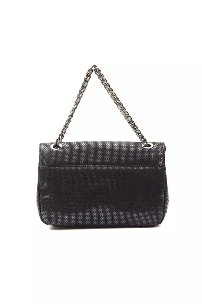 Pompei Donatella Damen-Umhängetasche aus blauem Leder