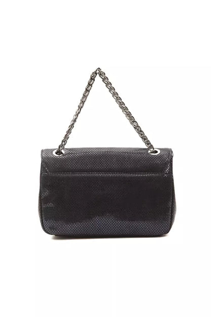 Pompei Donatella Damen-Umhängetasche aus blauem Leder