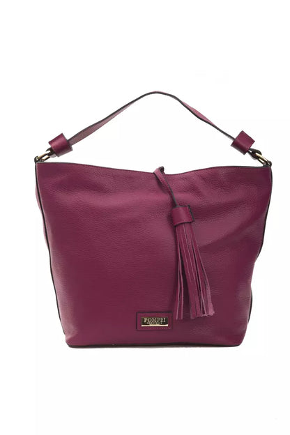 Pompei Donatella „Burgunderrote Leder-Umhängetasche für Damen“