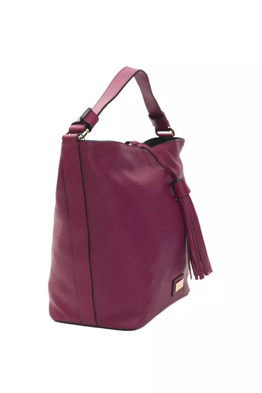Pompei Donatella „Burgunderrote Leder-Umhängetasche für Damen“