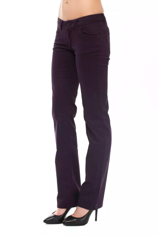 Ungaro Fever Lila Baumwolle Damen Hose