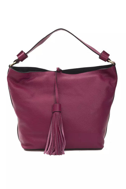 Pompei Donatella „Burgunderrote Leder-Umhängetasche für Damen“