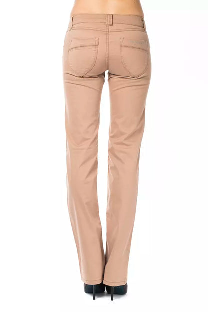 Ungaro Fever Beige Baumwollhose für Damen