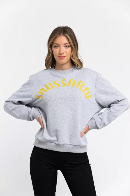 Trussardi Graues Baumwoll-Sweatshirt für Damen