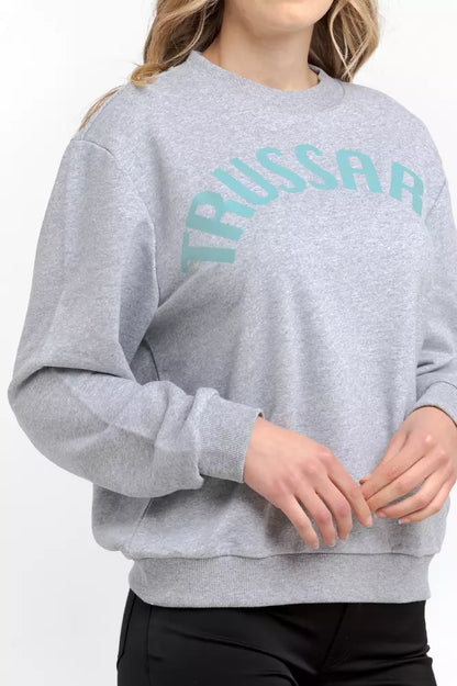 Trussardi Graues Baumwoll-Sweatshirt für Damen