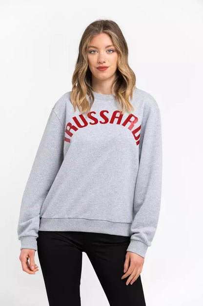 Trussardi Graues Baumwoll-Sweatshirt für Damen