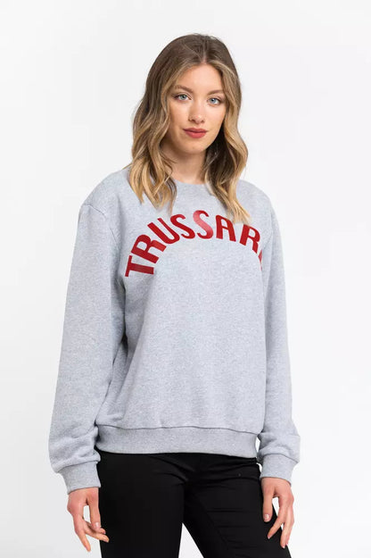 Trussardi Graues Baumwoll-Sweatshirt für Damen