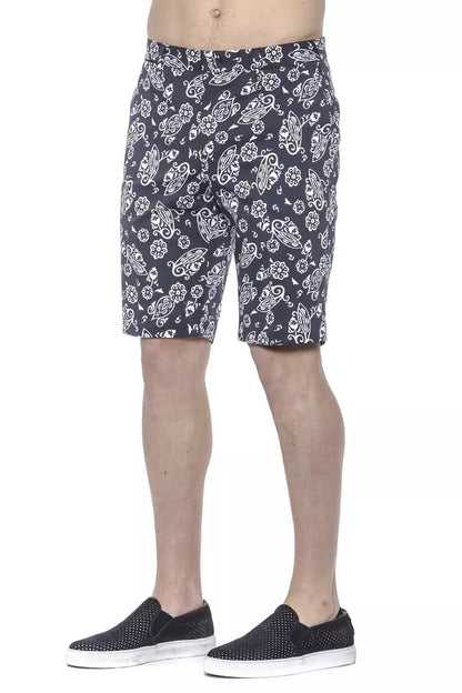PT Torino Blaue Herren-Bermudashorts aus Baumwolle