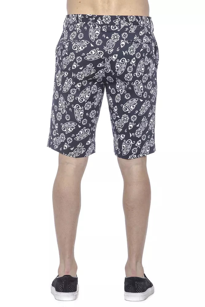 PT Torino Blaue Herren-Bermudashorts aus Baumwolle