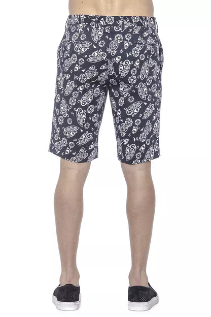PT Torino Blaue Herren-Bermudashorts aus Baumwolle
