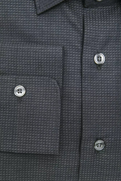 Robert Friedman Black Cotton Men's Shirt