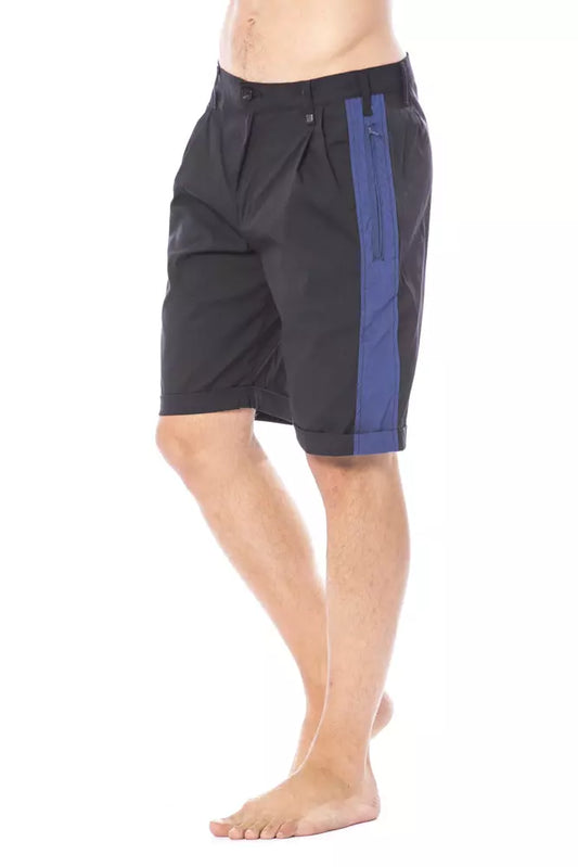 Verri Herrenshorts aus schwarzer Baumwolle