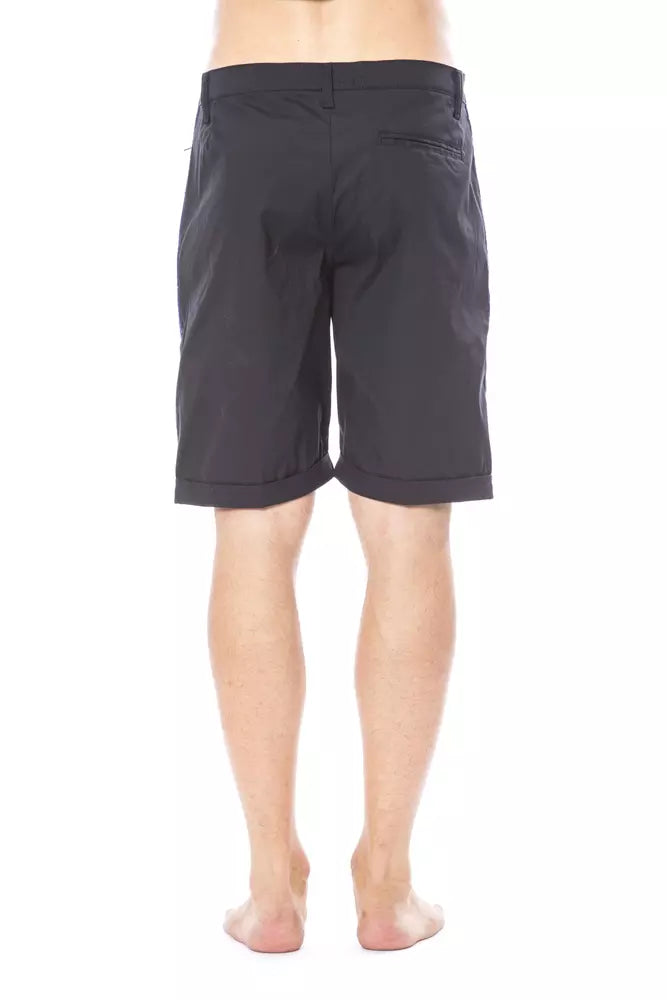 Verri Herrenshorts aus schwarzer Baumwolle