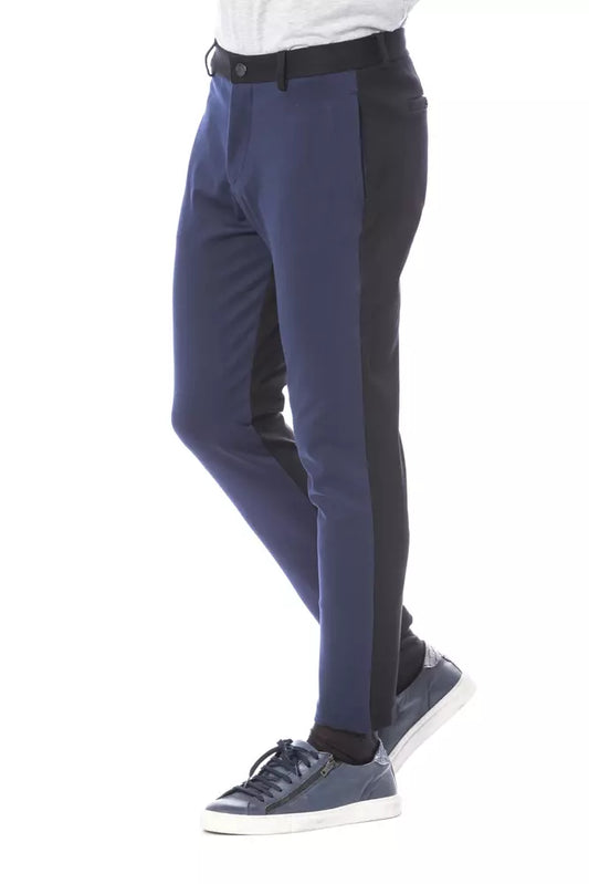 Verri Blaue Viskose Herrenhose